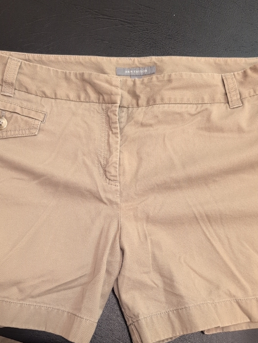 Ann Taylor Beige/Tan Cotton Chino Shorts